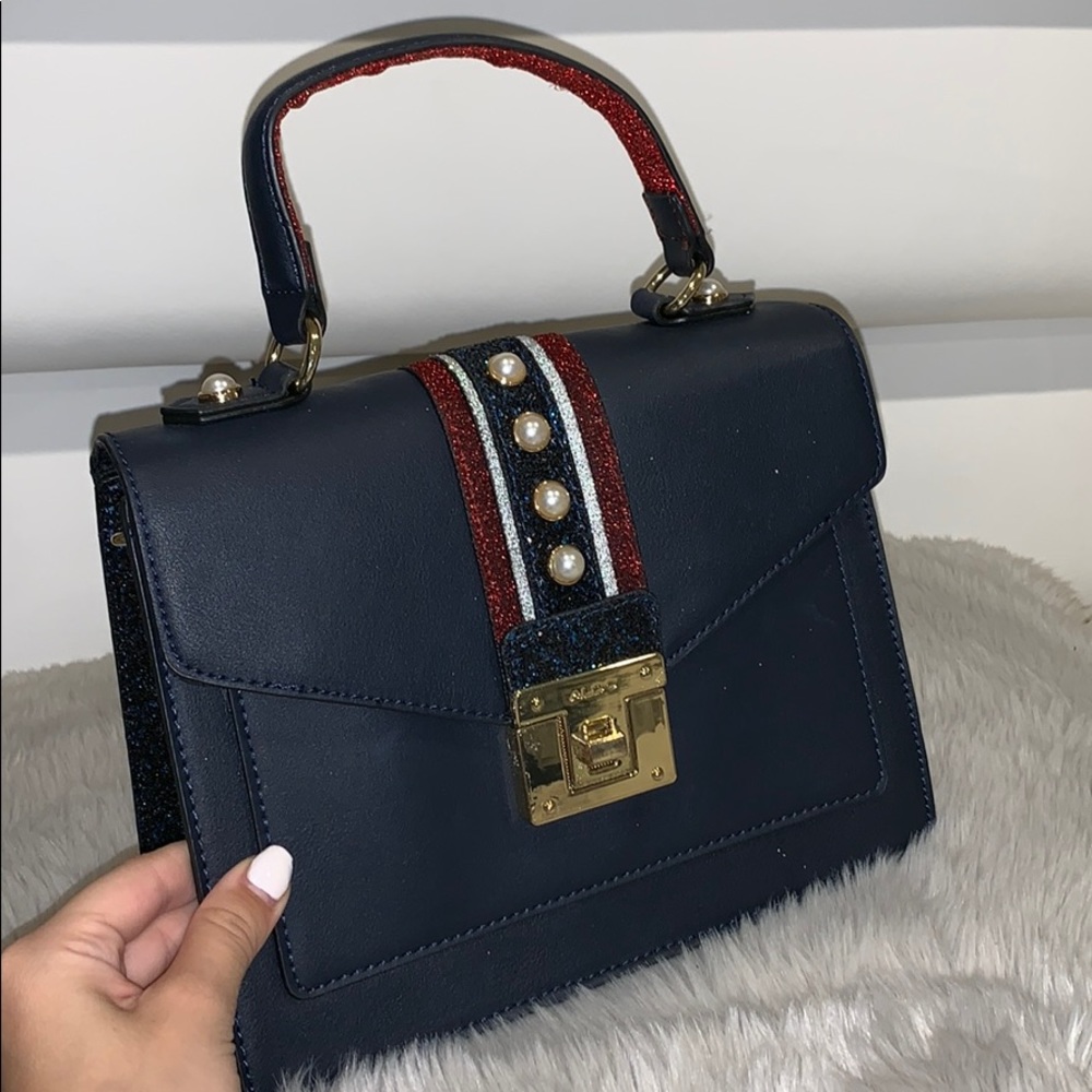 Blue/Red Glitter Purse